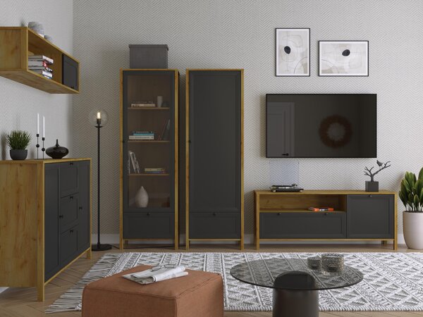 Vitrin Bruselas (tarany craft (tölgy + fekete)