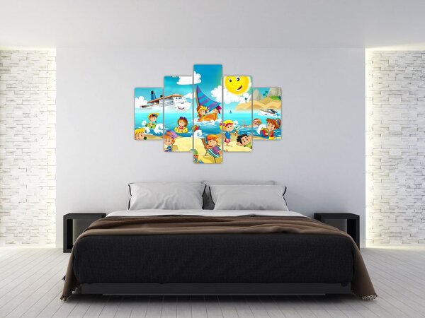 Kép - Egy nap a tengerparton (150x105 cm)