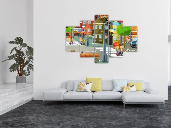 Kép - gyermek város (150x105 cm)