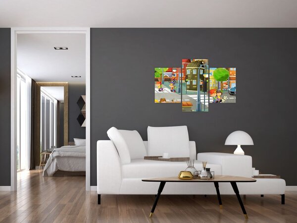 Kép - gyermek város (90x60 cm)