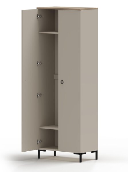 Ruhásszekrény Demandaron 3 (taupe + silverjack tölgy)