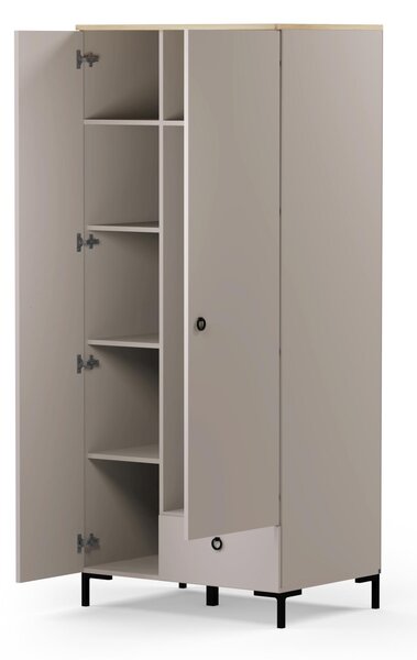 Ruhásszekrény Demandaron 1 (taupe + silverjack tölgy)