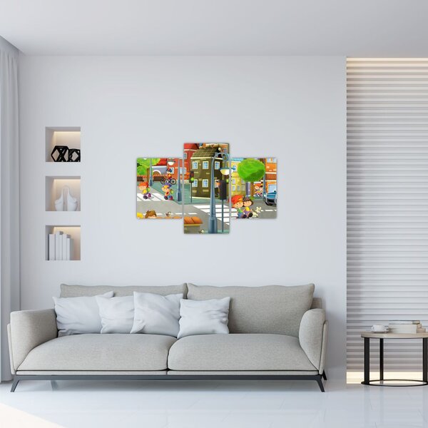 Kép - gyermek város (90x60 cm)