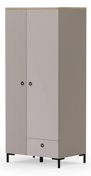 Ruhásszekrény Demandaron 1 (taupe + silverjack tölgy)