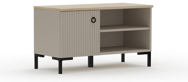Cipőtároló (cipősszekrény) Demandaron (taupe + silverjack tölgy)