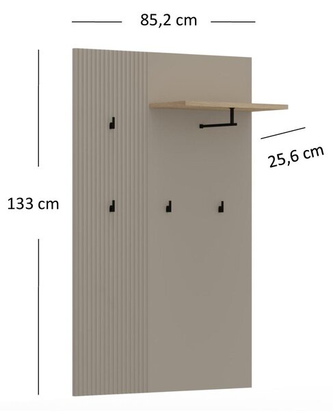 Akasztós panel Demandaron (taupe + silverjack tölgy)