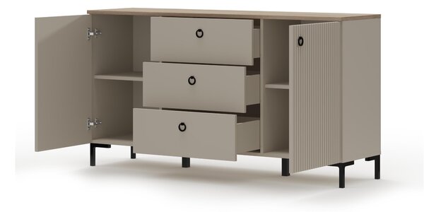 Komód Demandaron 4 (taupe + silverjack tölgy)