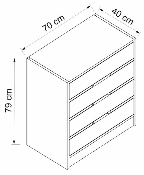 Komód Erich (dió + antracit)