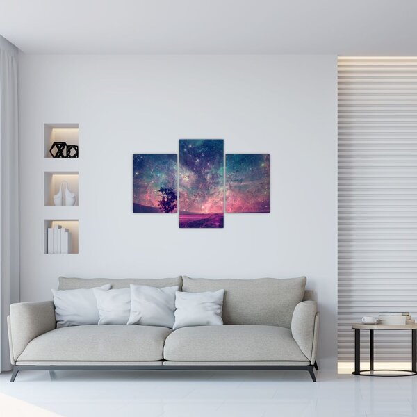 Kép - természetfeletti éjszakai égbolt (90x60 cm)