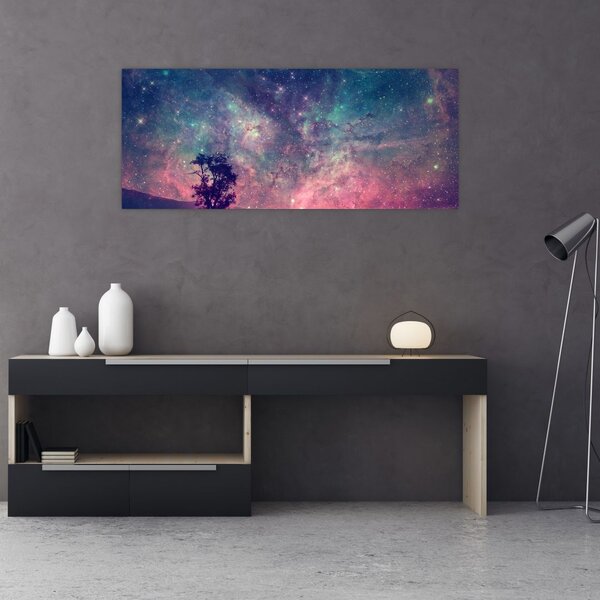 Kép - természetfeletti éjszakai égbolt (120x50 cm)