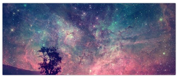 Kép - természetfeletti éjszakai égbolt (120x50 cm)