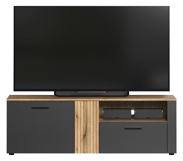 TV szekrény Esferas (grafit + evoke tölgy)