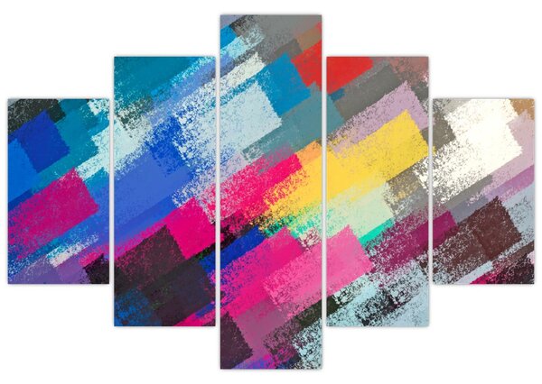Kép - Színes ecsetvonások (150x105 cm)