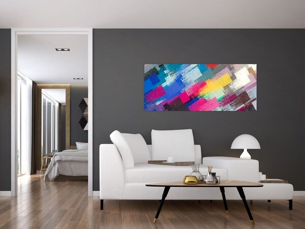 Kép - Színes ecsetvonások (120x50 cm)
