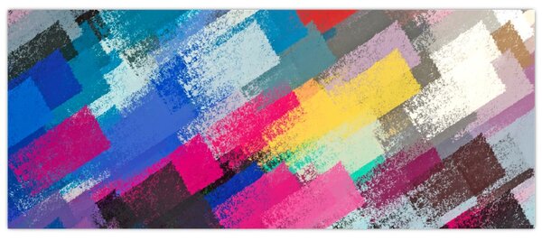 Kép - Színes ecsetvonások (120x50 cm)