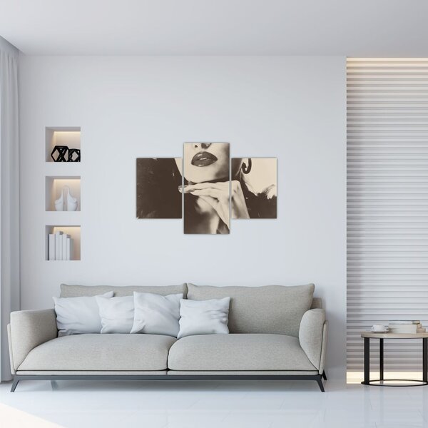Kép - Vintage fotó egy nőről (90x60 cm)
