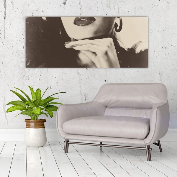Kép - Vintage fotó egy nőről (120x50 cm)