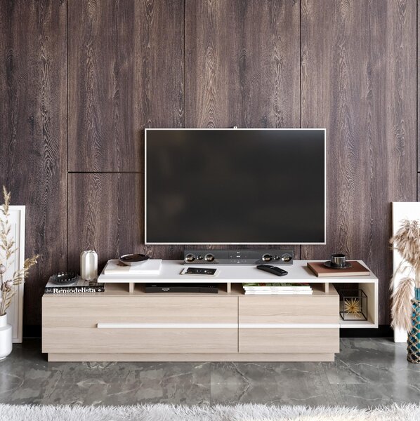 TV asztal/szekrény Pria (cordoba + fehér)