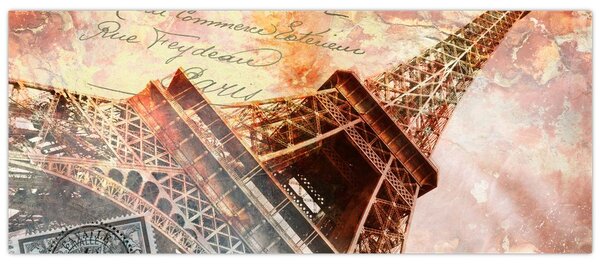 Kép - Eiffel-torony vintage stílusban (120x50 cm)