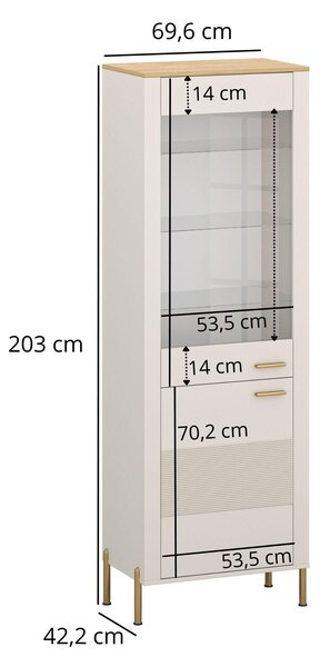 Vitrin Reiteradas 1 (kasmír + kő tölgy)
