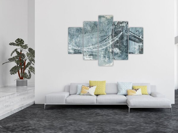Kép - Tower Bridge hideg tónusokkal (150x105 cm)