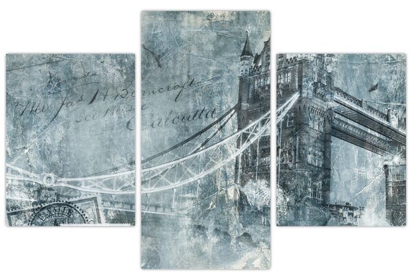 Kép - Tower Bridge hideg tónusokkal (90x60 cm)