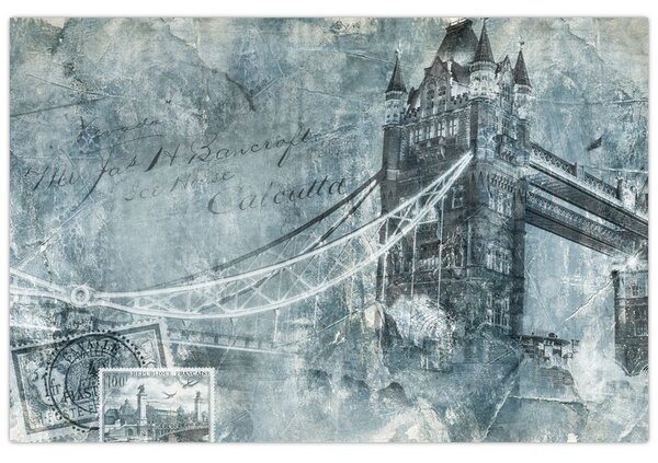 Kép - Tower Bridge hideg tónusokkal (90x60 cm)