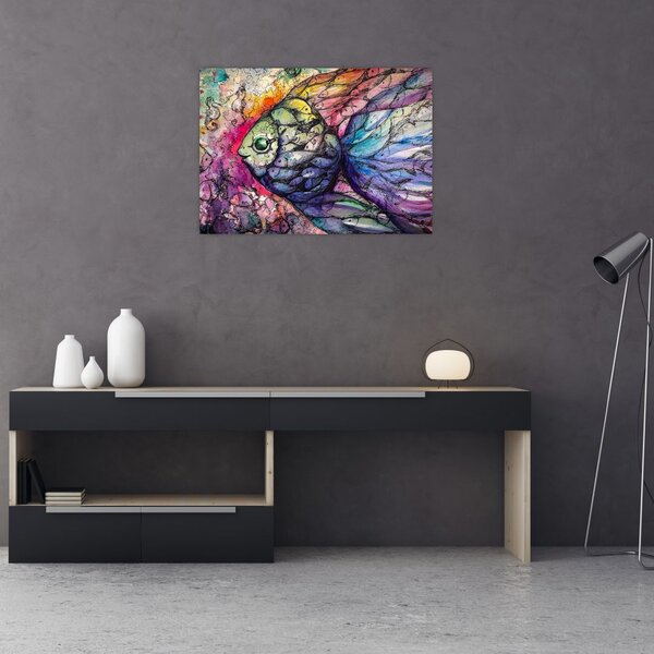 Kép - színes hal (70x50 cm)