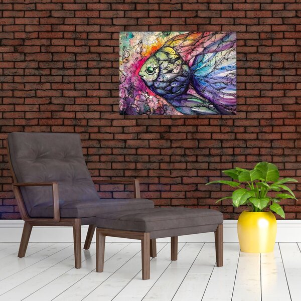 Kép - színes hal (70x50 cm)
