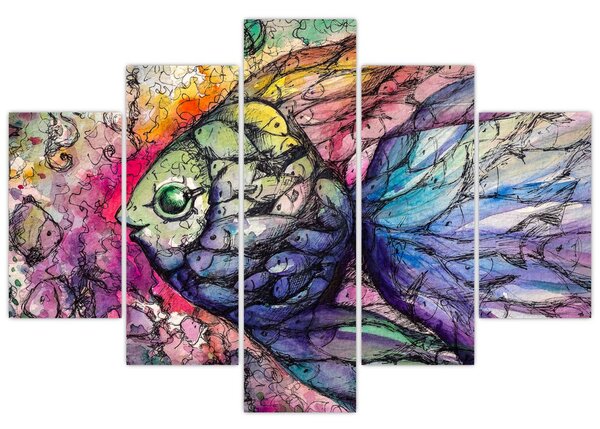 Kép - színes hal (150x105 cm)