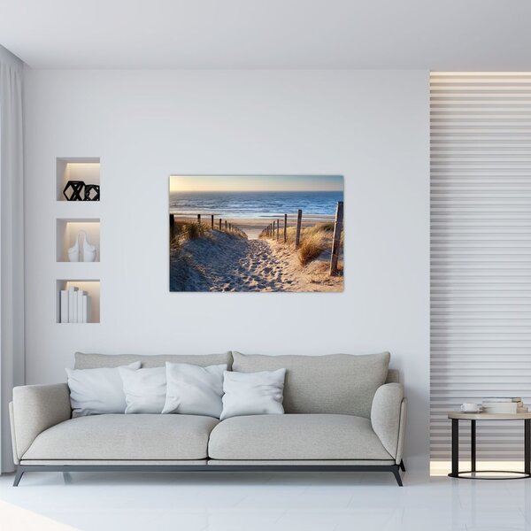 Kép - Út az északi-tengeri strandra, Hollandia (90x60 cm)