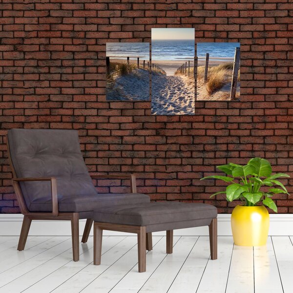 Kép - Út az északi-tengeri strandra, Hollandia (90x60 cm)