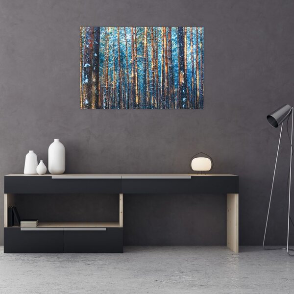 Kép - téli erdő (90x60 cm)