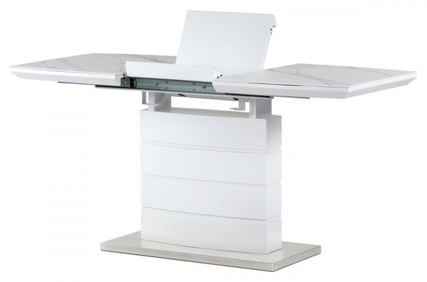 Modern Étkezőasztal Kerámia Asztallappal. Méret: 120+40x70 cm. MDF. HT-424M