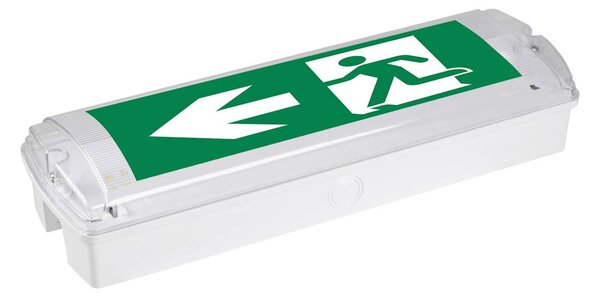 Ledino Hamm LED menekülési útvonal lámpa, süllyesztett, IP65 6500K, Fehér / opál, Folyosó, Műanyag