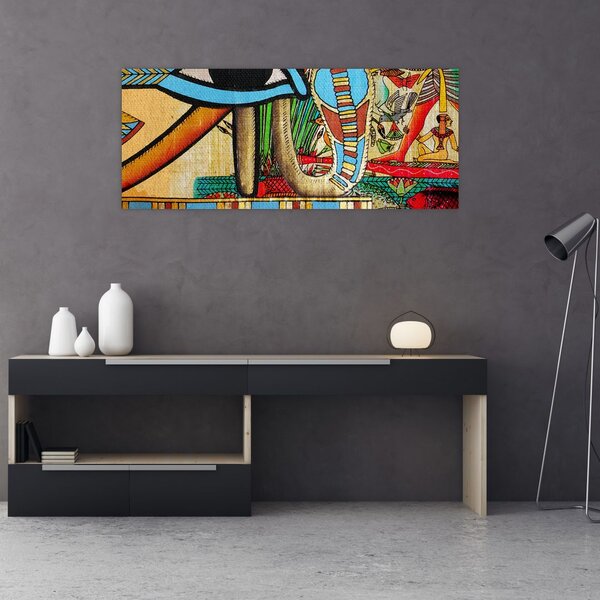 Egyiptomi motívumú kép (120x50 cm)