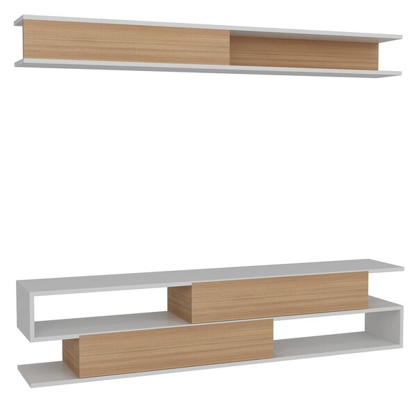 Nappali fal Simpsonic (teak + fehér) . Akció -28%