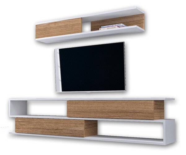 Nappali fal Simpsonic (teak + fehér) . Akció -28%