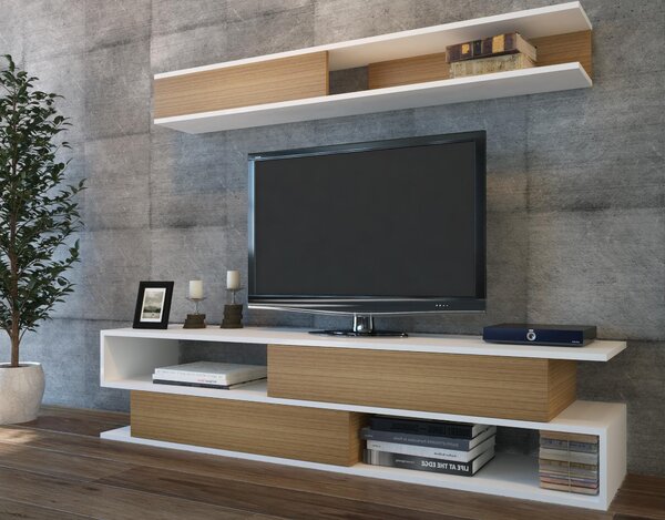 Nappali fal Simpsonic (teak + fehér) . Akció -28%