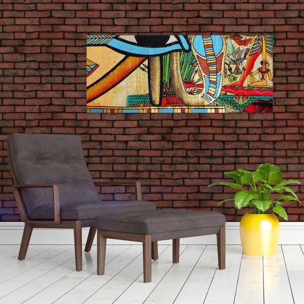 Egyiptomi motívumú kép (120x50 cm)