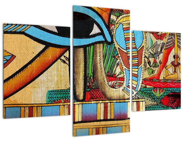Egyiptomi motívumú kép (90x60 cm)