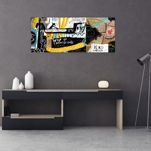 Festmény - Graffiti (120x50 cm)