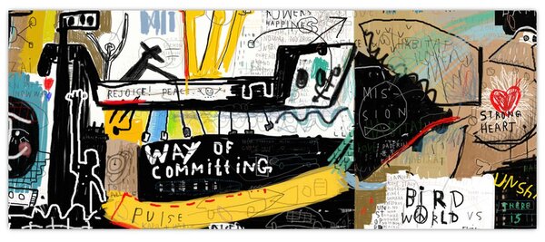 Festmény - Graffiti (120x50 cm)