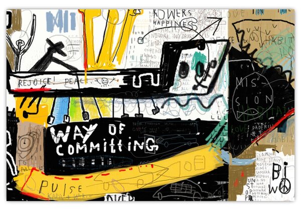 Festmény - Graffiti (90x60 cm)