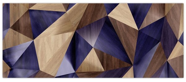 Kép - 3D fa háromszögek (120x50 cm)