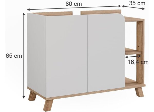 Vicco Karen fürdőszobai mosdó alatti szekrény–80×65×35 cm