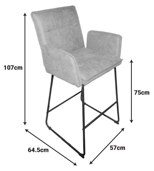 Bárszék, Essential, keki, 57x64.5x107 cm