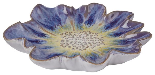 BLUE BLISS kerámia fali dekoráció Ø 11 cm , kék