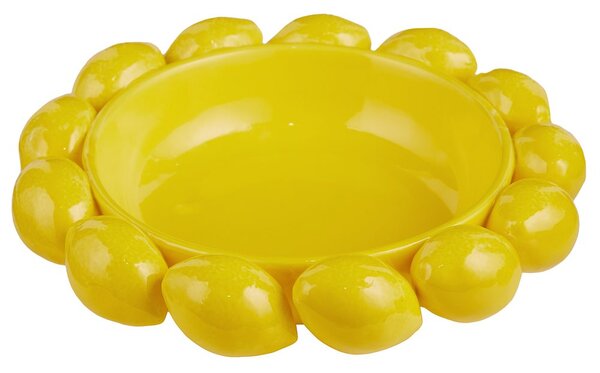 LEMON kerámia dekortányér Ø 25cm, citrom