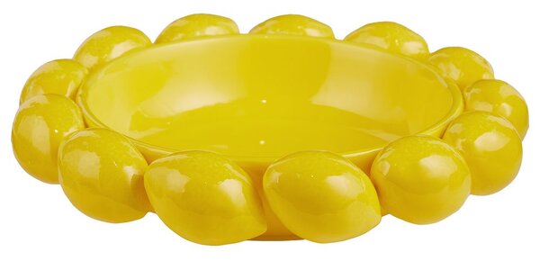 LEMON kerámia dekortányér Ø 25cm, citrom